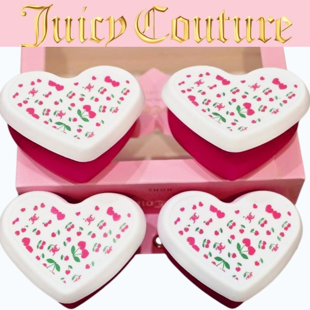 Juicy Couture Home 8-PC Heart Shaped Cherry Printed Silicone Snacking Container